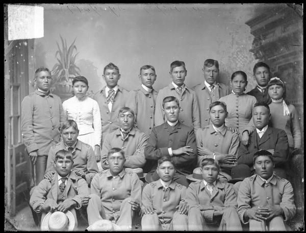 Nineteen Arapaho students [version 1], c.1890