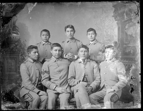 Seven male students [version 1], c.1886