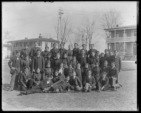 Large group of male and female students #6, c.1893