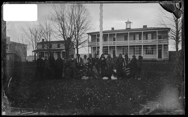 Twenty-five female students upon arrival [?], 1883