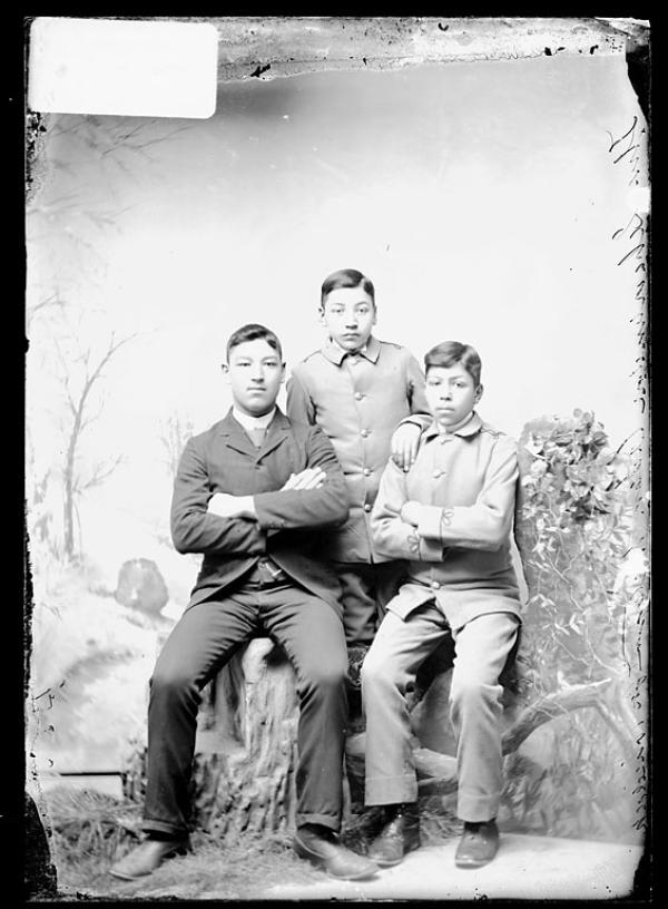 Thomas Schanandore, Adam Metoxen, and James R. Wheelock, c.1889