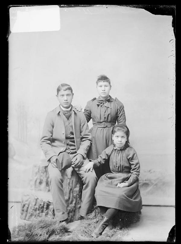 William Archiquette, Belinda Archiquette, and Sarah Archiquette, c.1888