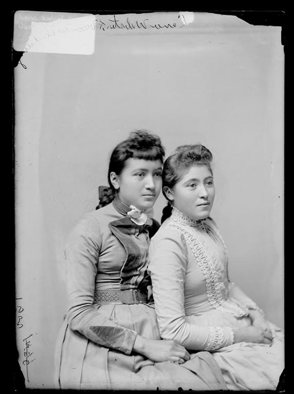 Lena Webster and Veronica Holliday, c.1890