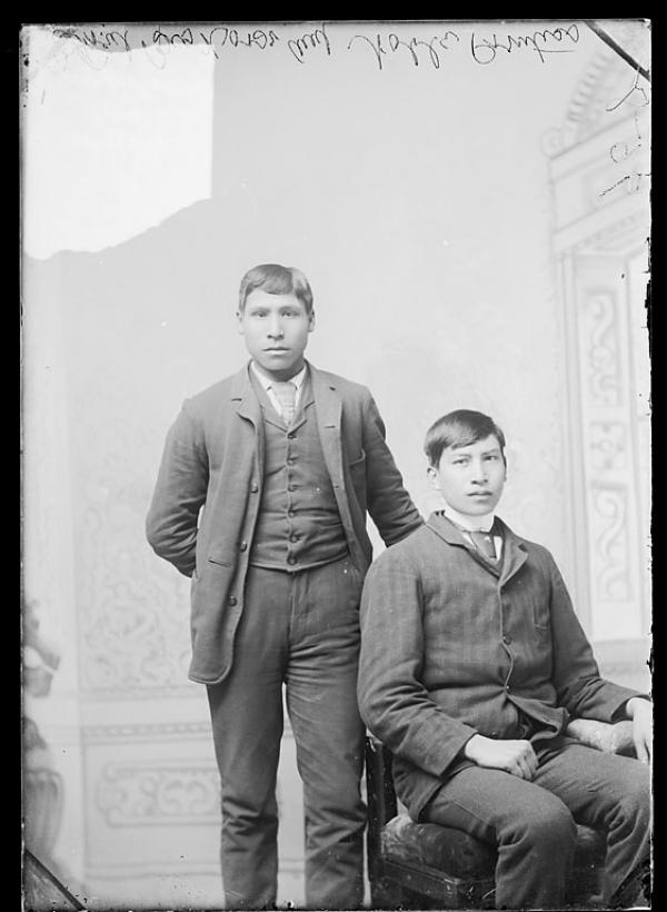 Fred Big Horse and Noble Prentis, c.1885