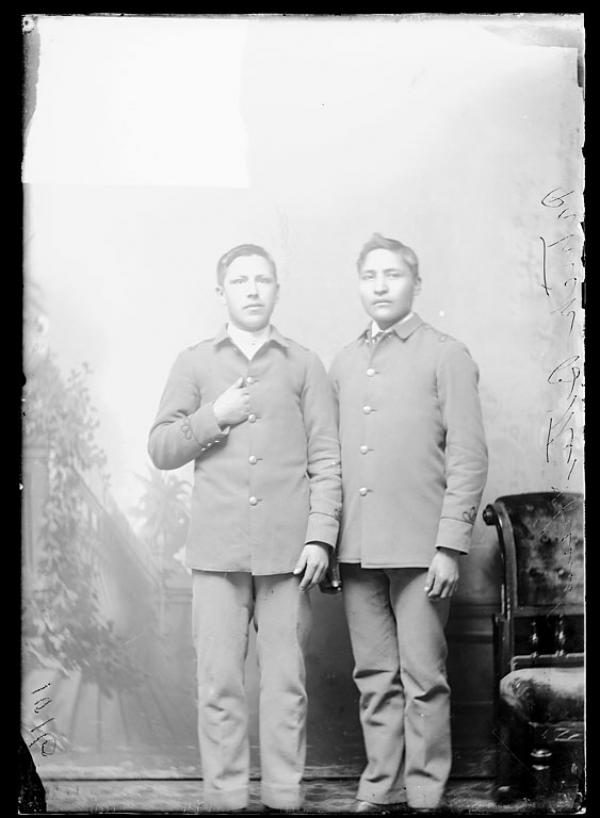 Patrick Bitter and an unidentfied male student, c.1886