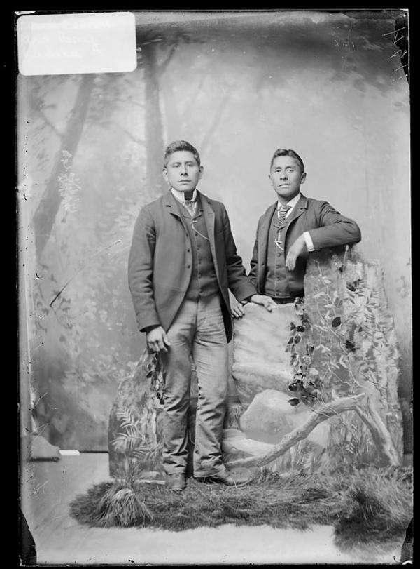 Frank Everett and Percy Zadoka, c.1885