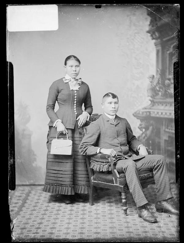 Laura Standing Elk and Arthur Standing Elk, 1886