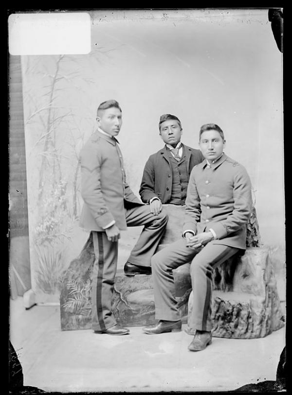 Samuel Noble, Paul Good Bear, and Francis Garcia, c.1890