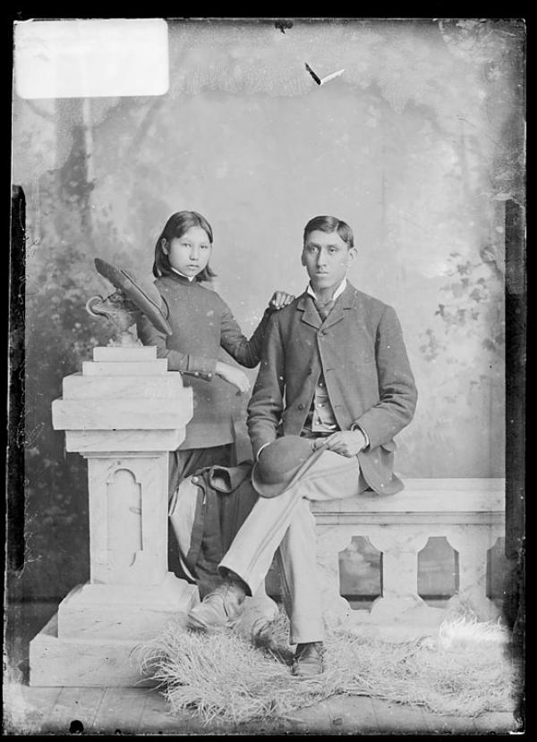 Julia Given and Joshua Given, c.1882