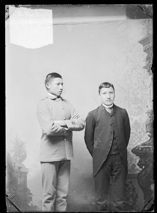 Albert Sitting Eagle and Thomas Blackbear, c.1888