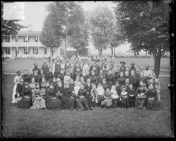 Richard Henry Pratt with school employees and their families [version 1], 1886