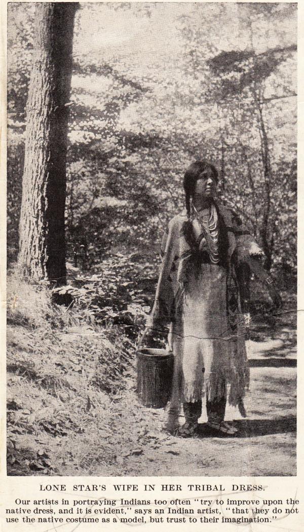 Lone Star's Wife in Her Tribal Dress, c.1910
