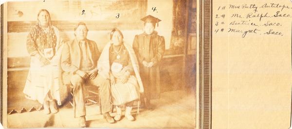 Saco family and Mrs. Pretty Antelope, c.1910