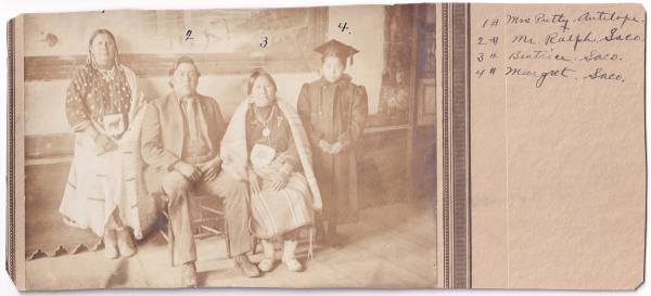 Saco family and Mrs. Pretty Antelope, c.1910