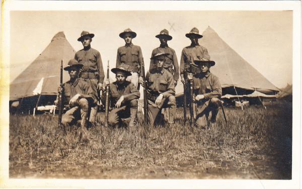 Herbert Pappin and squad, 1917