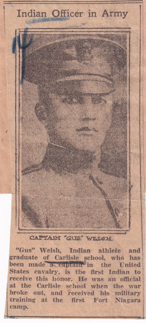 Captain Gus Welch, 1918