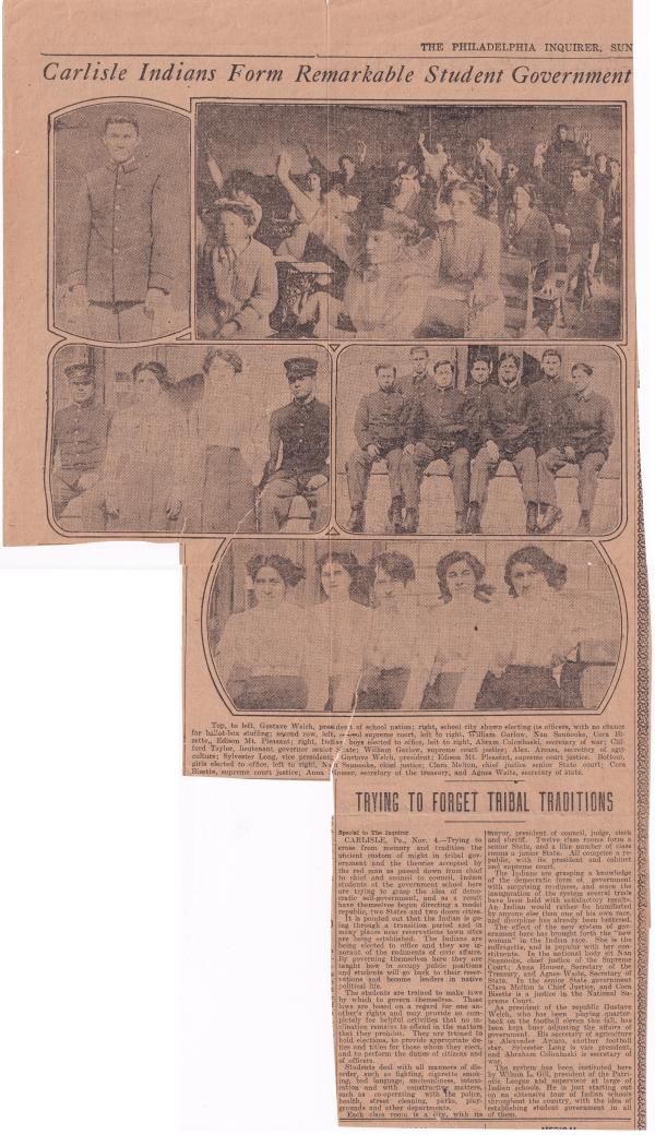 Carlisle Indian School Student Government