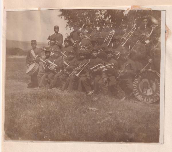 Indian School Band at Fort Simcoe, c.1909