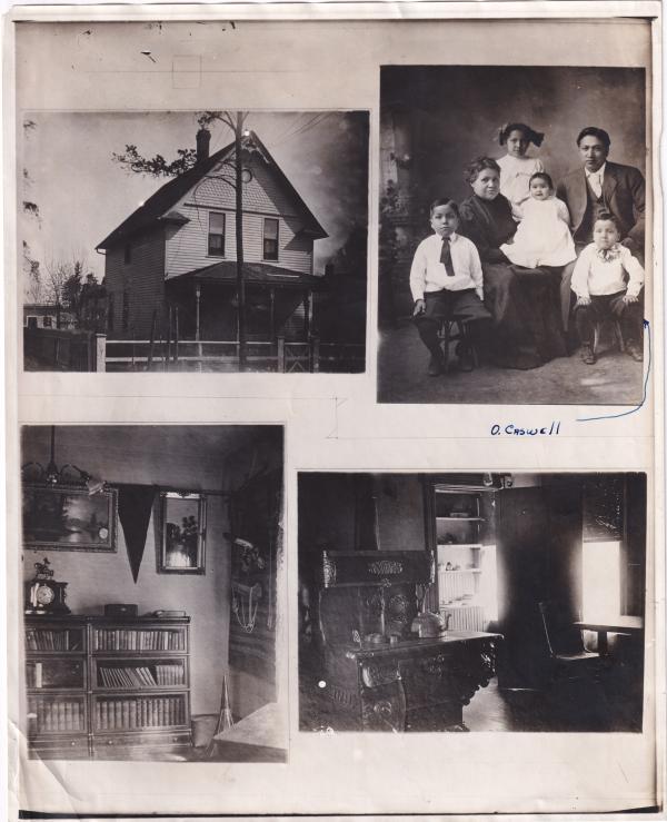 Benjamin Caswell's house and family, c.1910