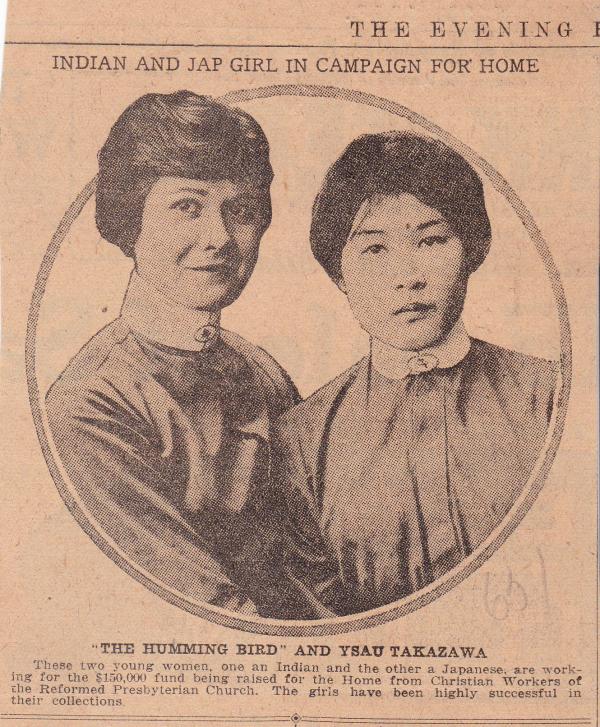 Alta Printup and Ysau Takazawa, 1918
