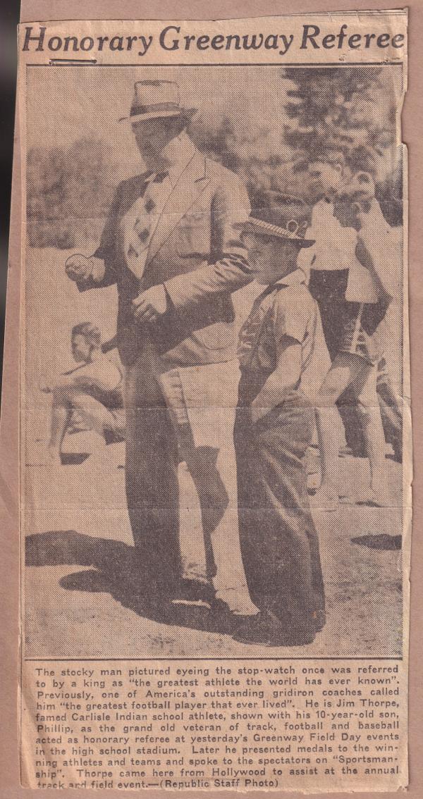 Jim Thorpe Track Referee, 1937