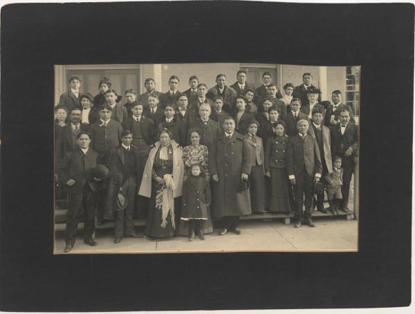 Richard Henry Pratt and a Group of Former Students, c. 1903