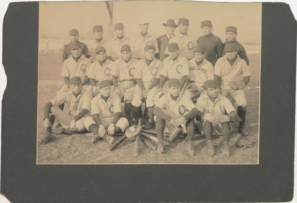 Baseball Team with Glenn Warner, c. 1904