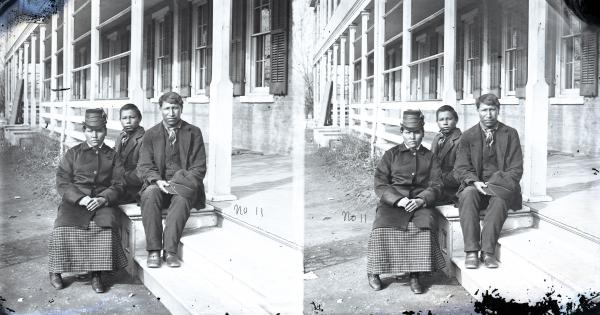 Guy (Bear Don't Scare), James (White Man), and Maggie (Stands Looking), c.1879