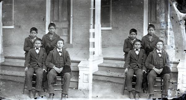 Four male Sioux students [version 1], c.1879