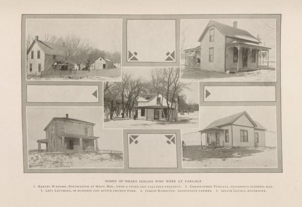 Homes of Omaha Indians Who Were at Carlisle