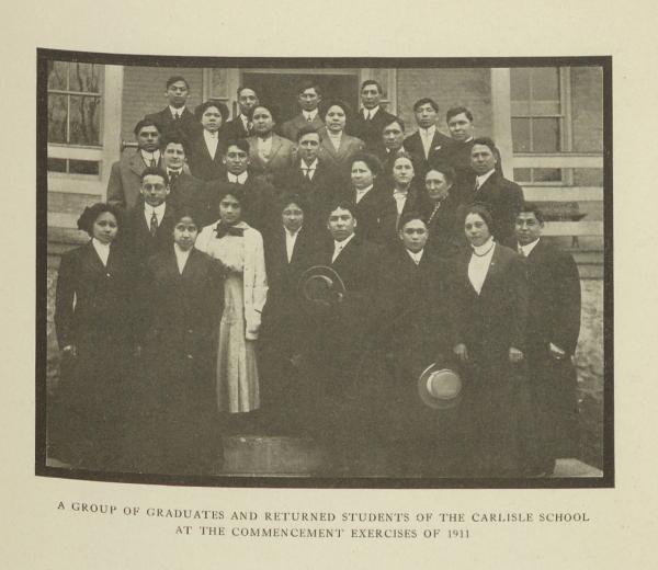 A Group of Graduates and Returned Students