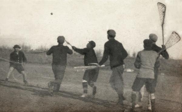 Lacrosse Team Practicing, c. 1912