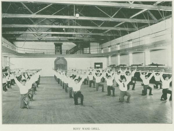 Male Students' Wand Drill, 1901