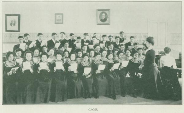 Portrait of Choir with Students Holding Music, 1901