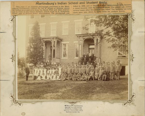 Students and Teachers of the Martinsburg Indian School, 1886