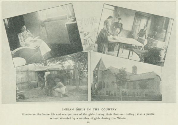 Collage of Female Students on Outing, c. 1895