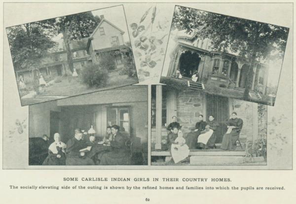 Collage of Female Students in their Outing Homes, c. 1895