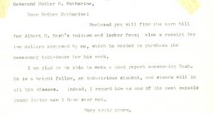 Letter from James A. MacAlister to Katharine Drexel