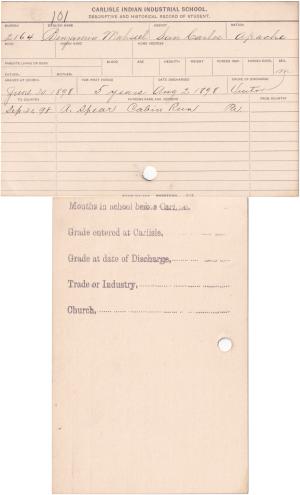 Benjamin Mahseel Information Cards (Visitor Only) Benjamin Mahseel Information Cards (Visitor Only)