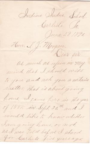 Request of Thomas A. Metoxen to Return Home