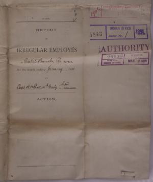 Report of Irregular Employees, January 1891