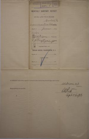 Monthly Sanitary Report of Sick and Wounded, June 1891