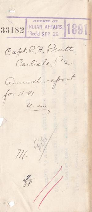Annual Report of the Carlisle Indian School, 1891 Annual Report of the Carlisle Indian School, 1891