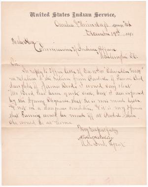 Agent Responds to Office Letter Regarding Return of Fanny Bird