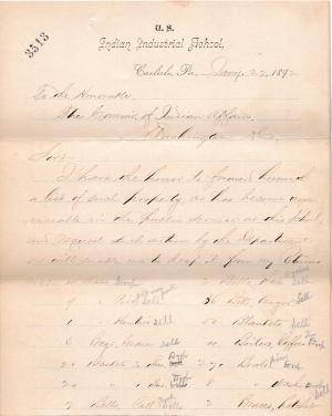 Confirmation of Worn Out and Unserviceable Property Report, February 1892