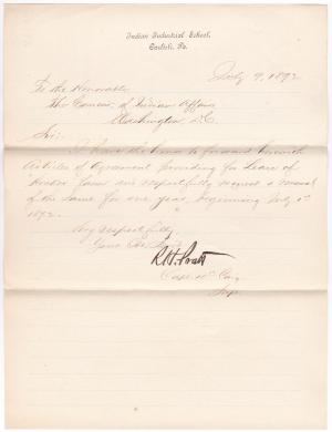 Request to Renew Hocker Farm Lease for Fiscal Year 1893