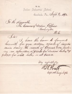 Report of Irregular Employees, August 1893