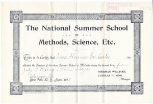 Six Certificates of Attendance at Summer School 