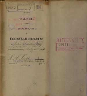 Report of Irregular Employees, February 1894