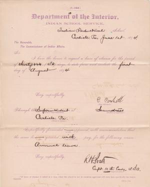 E. Corbett's Request for Annual Leave of Absence